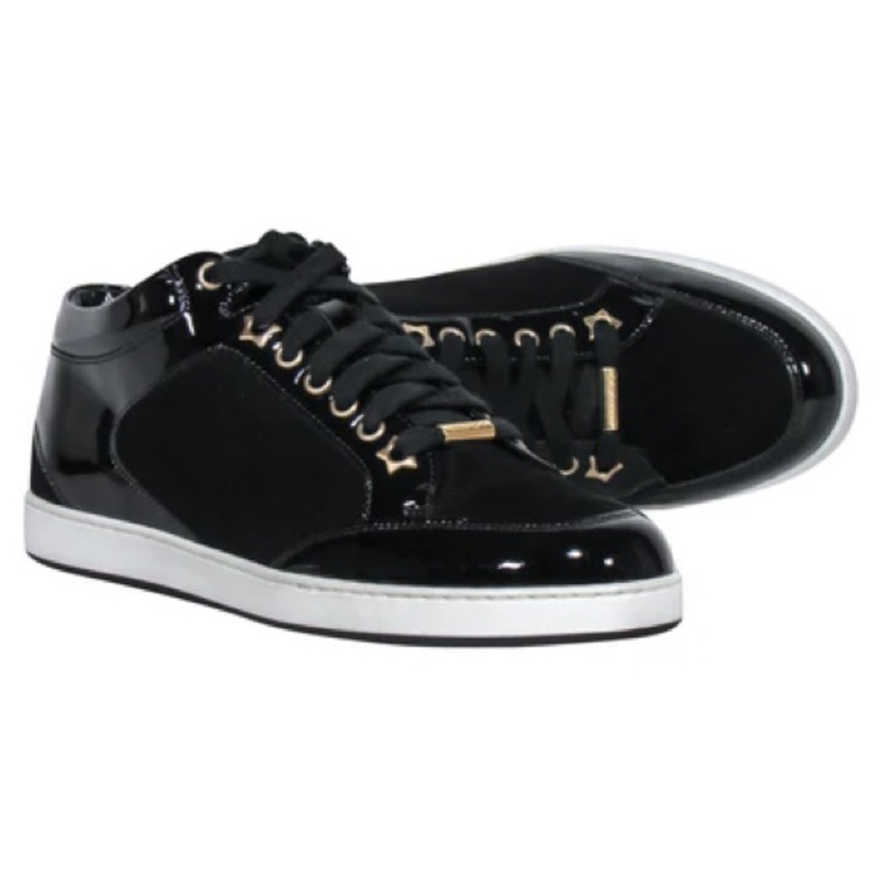 Brand New Jimmy Choo Miami Black Suede Sneakers 6.5